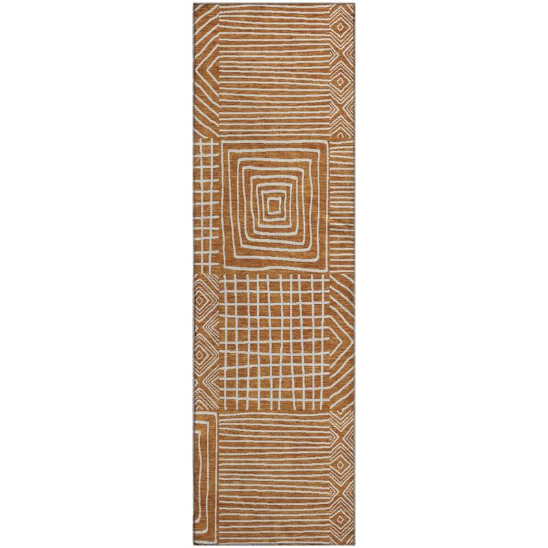 Premium Washable Super Soft Geo Motif Mayfield Rug