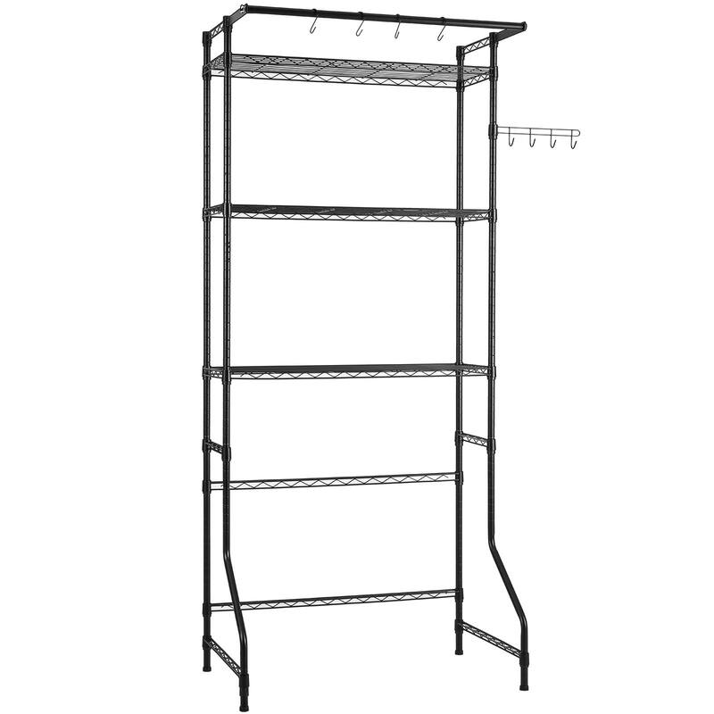 Adjustable Laundry Room Storage Shelf Over Washer and Dryer Sturdy Carbon Steel Organizer Rack