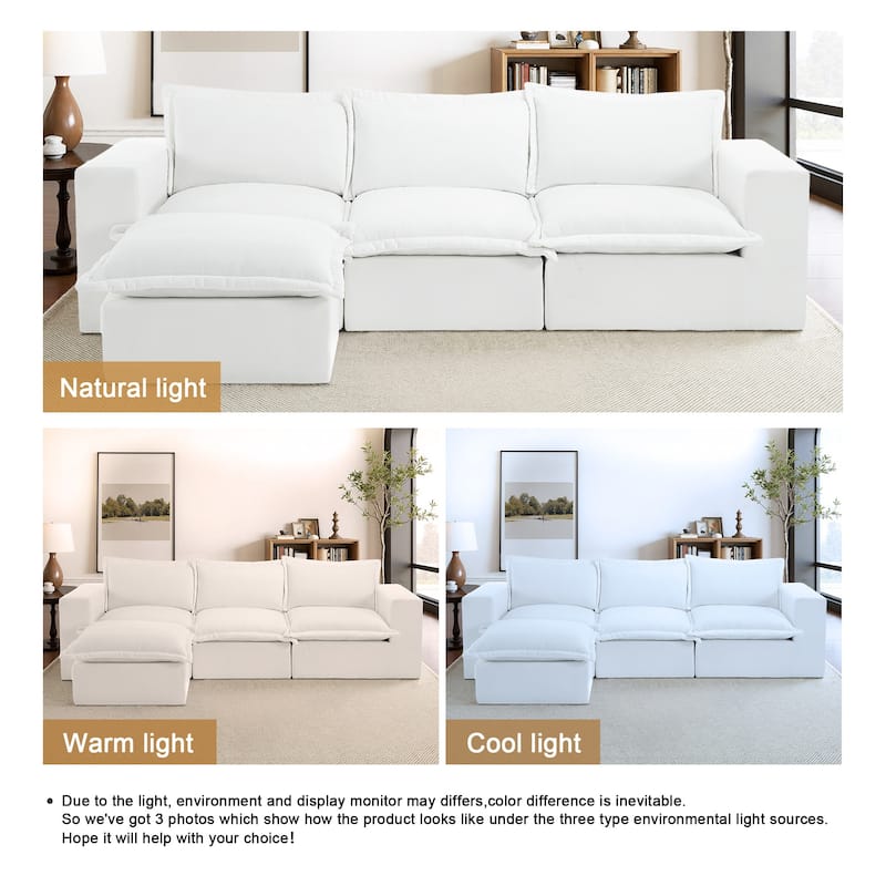 Comfy Cloud Couch Plush Modular Sectional Sofa For Living Room