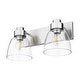 preview thumbnail 6 of 9, Golden Lighting 9314-BA2 CLR Remy 2 Light 17" Wide Vanity Light