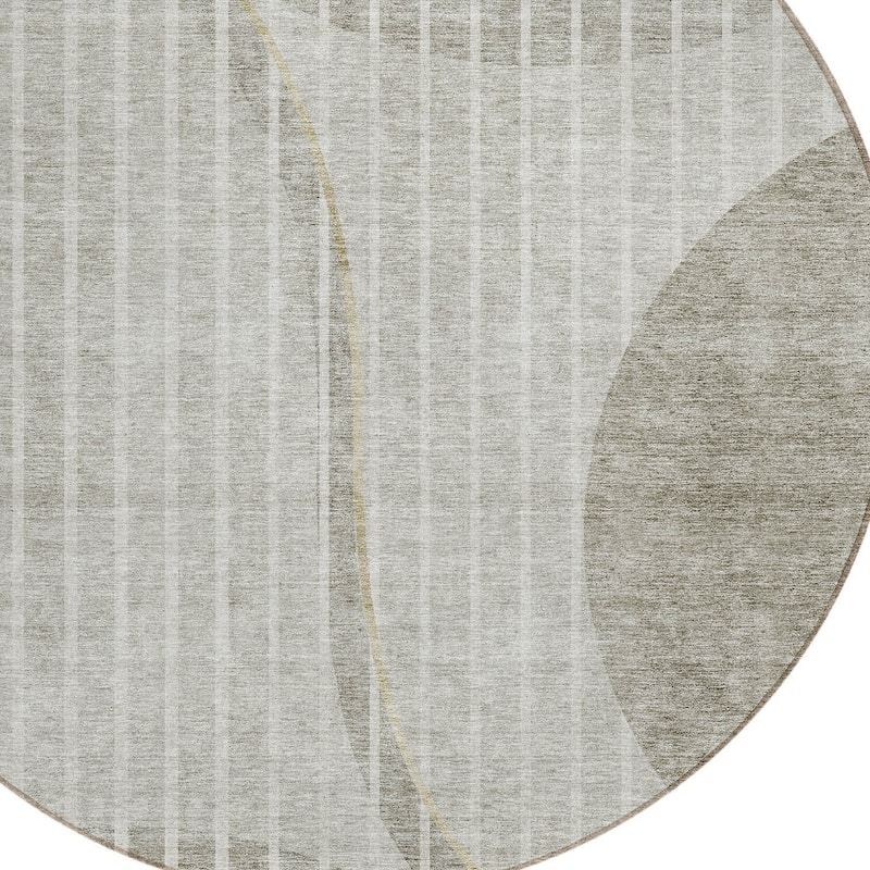 HomeRoots Striped Transitional Rectangle Outdoor Rug