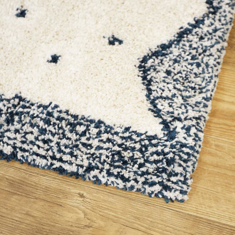 Crivelli Geometric Polka Dot Shag Area Rug