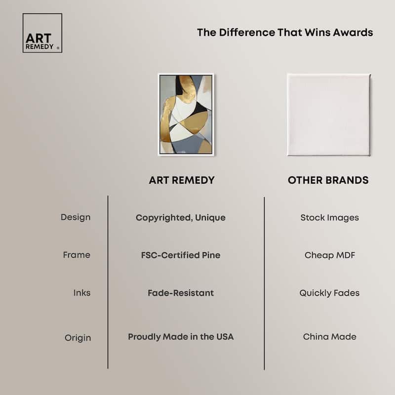 Gold Leaf Contours Canvas by Art Remedy