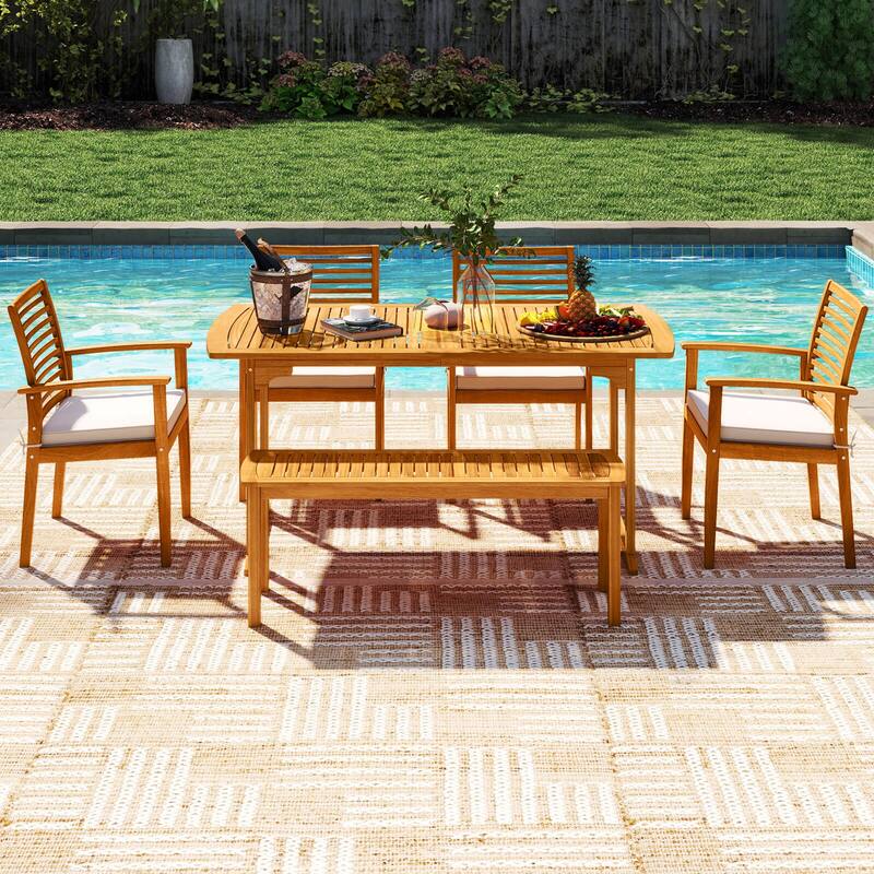 Costway Patio Dining Chairs Set of 2with Removable Padded Cushion