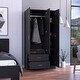 preview thumbnail 17 of 31, Bosko 3 Doors Armoire, 2 Drawers, 4 Shelves, Metal Rod