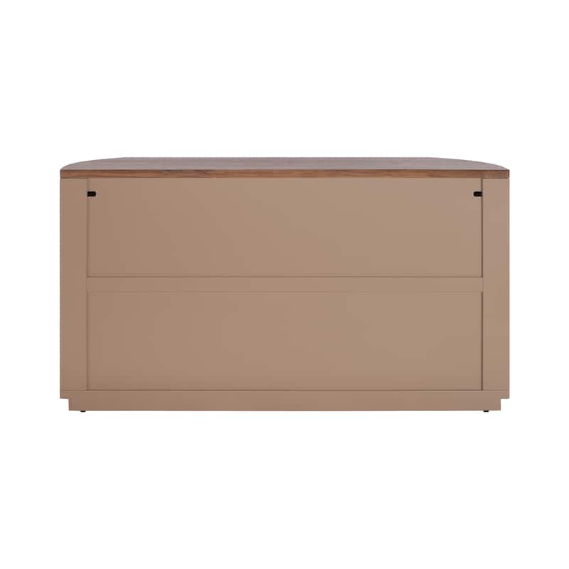Christopher Knight Home - Elowen Modern Storage Sideboard with Four Doors and Curved Design - 57''×15.75''×32''