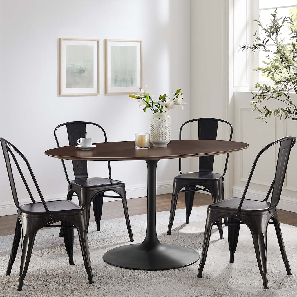 Lippa 60" Wood Oval Dining Table