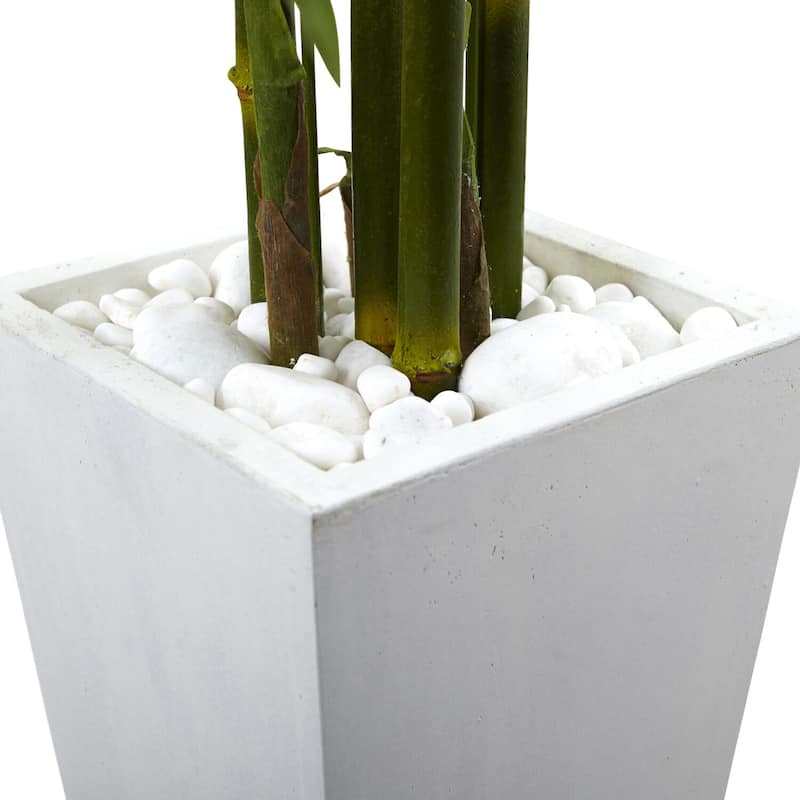 Bamboo Tree Floor Plant 5ft Indoor Outdoor Decor with Planter - 5ft.