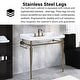 preview thumbnail 6 of 46, 24 inch Stainless Steel Freestanding Bathroom Vanity Set with Integrated Ceramic Sink