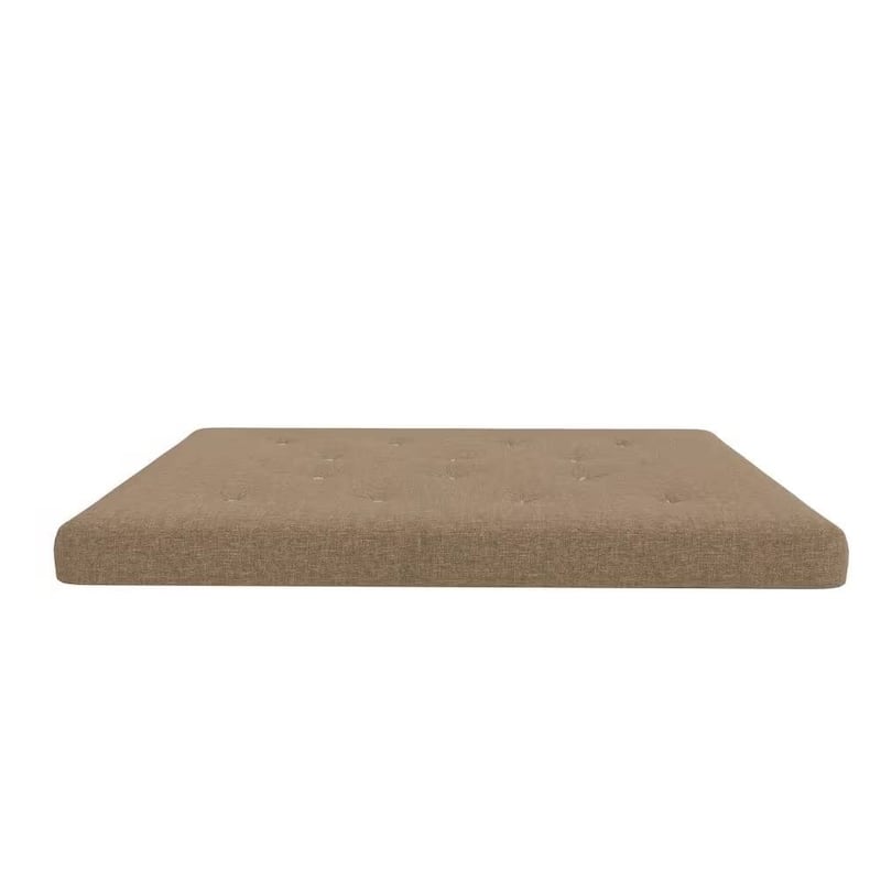 Full Size Futon Mattress 6” Thick Plush Foldable Cushion for Living Room and Guest Room