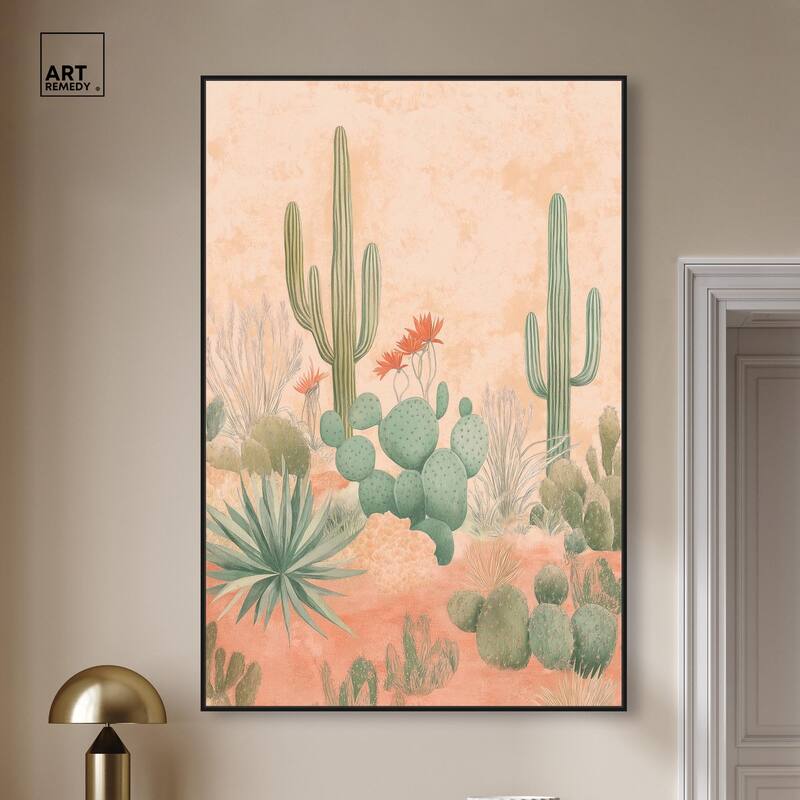 Cactus Ballet Canvas by Art Remedy