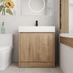 preview thumbnail 41 of 61, BNK 24/30/48/60 inch Freestanding Resin Sink Bathroom Vanity with Soft Close Door and Adjustable Shelf 29.5''W×18.1''D×35''H - Imitative Oak