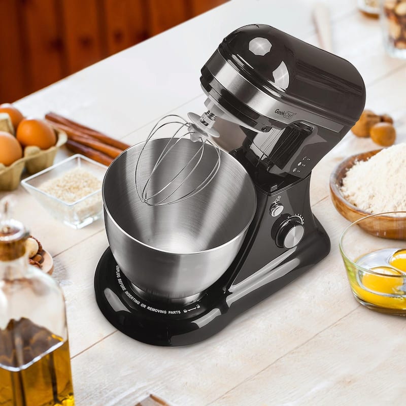 Electric Stand Mixer, 4.8QT, 12 Speeds, Tilt-Head Food Mixer with Dough Hook, Rotary Knob