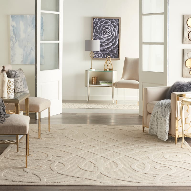 Nourison Palamos Geometric Scroll Indoor Outdoor Area Rug