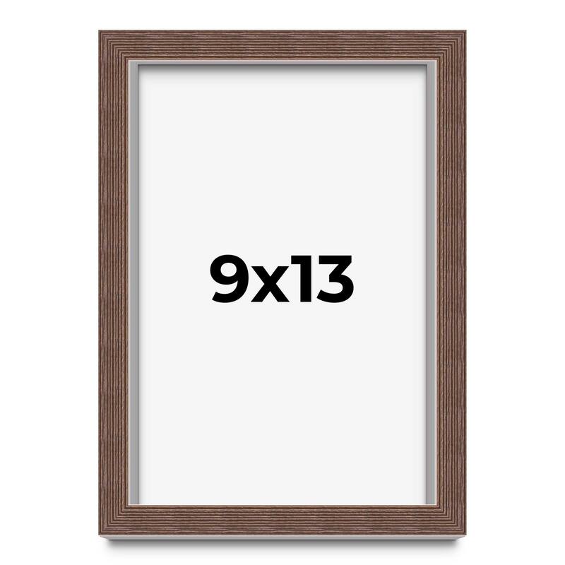 9x13 Shadow Box Frame Brown | 1.125 inches Deep Real Wood Rustic