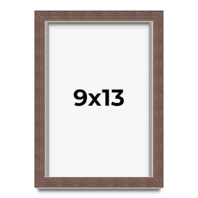 9x13 Shadow Box Frame Brown | 1.125 inches Deep Real Wood Rustic