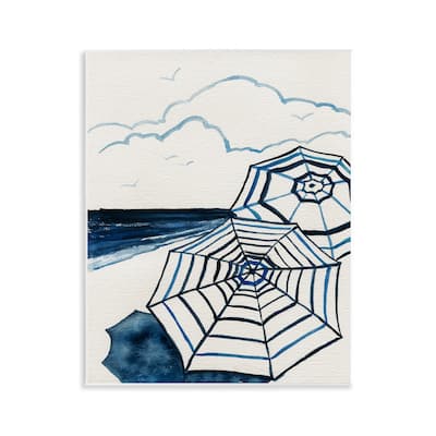 Stupell Umbrellas on Minimal Beach Wall Plaque Art Design By Carol Robinson