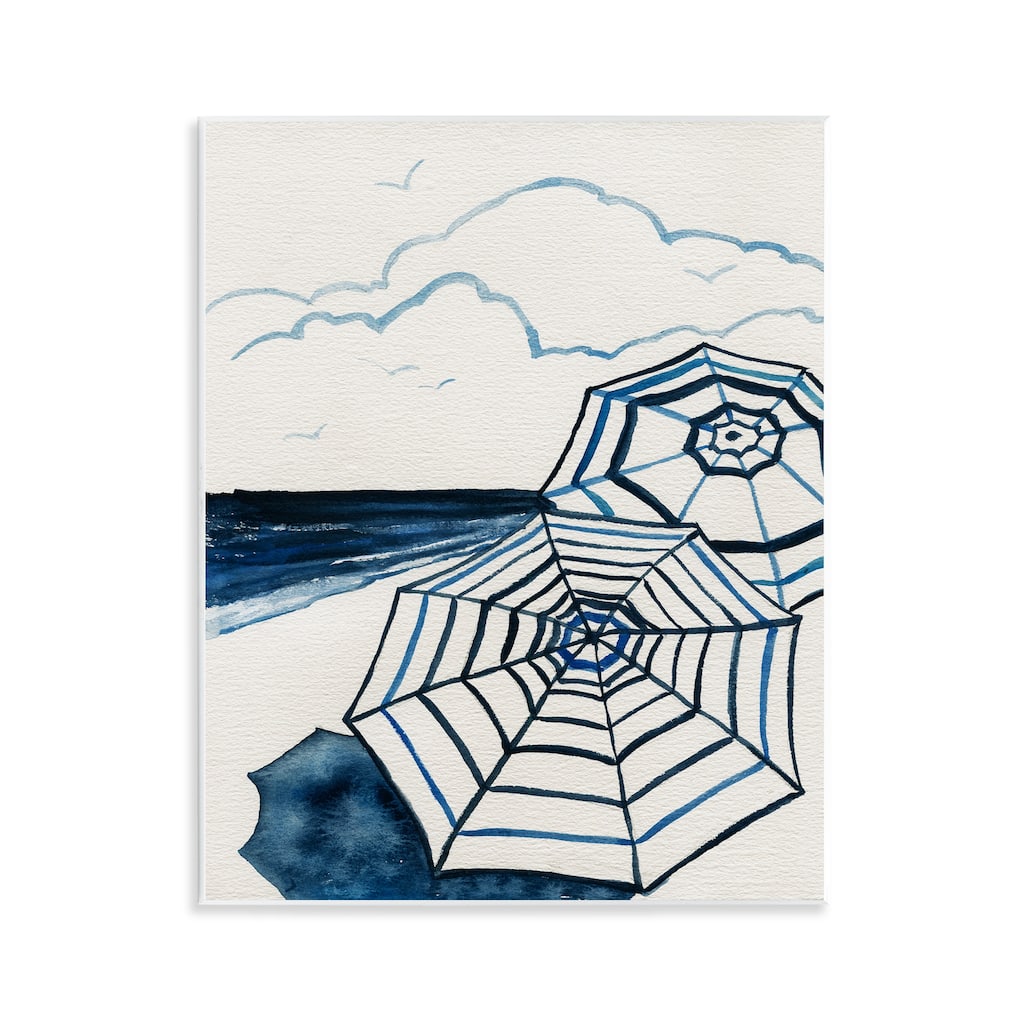 Stupell Umbrellas on Minimal Beach Wall Plaque Art Design By Carol Robinson