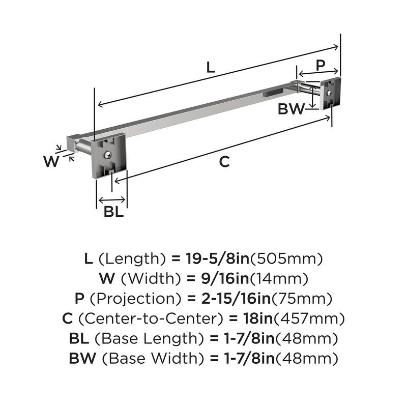 Appoint Chrome Traditional 18 in (457 mm) Towel Bar