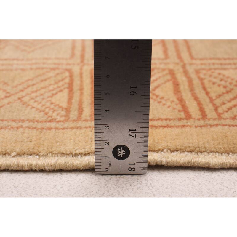 ECARPETGALLERY Hand-knotted Finest Peshawar Ziegler Beige Wool Rug - 7'8 x 9'8