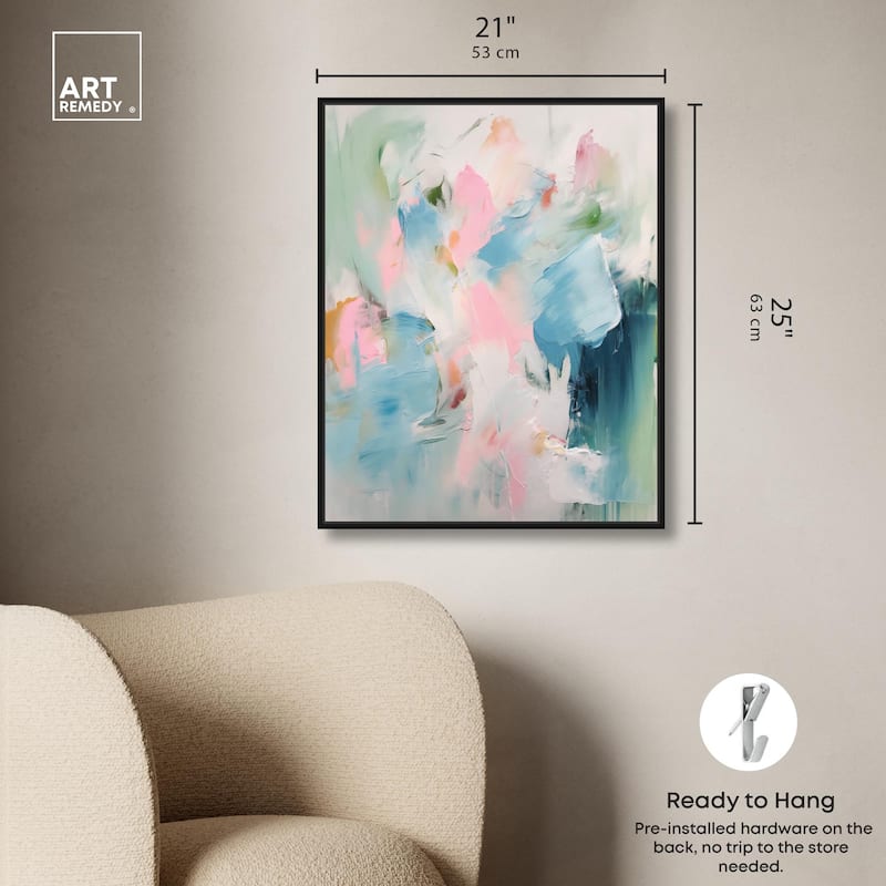 Neon Breeze I Canvas by Art Remedy