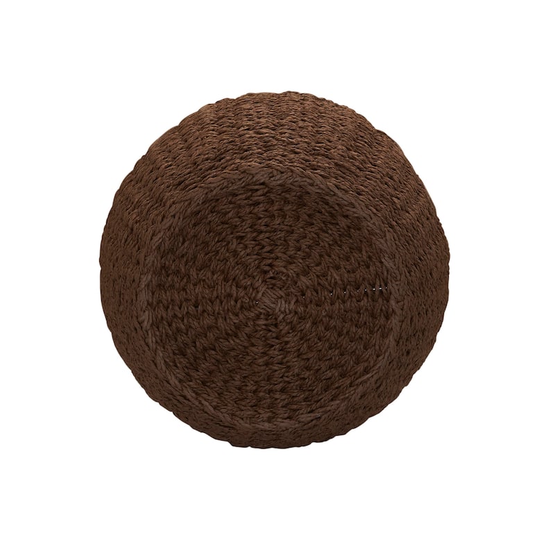 Household Essentials Handwoven Barrel Wicker Storage Basket Side Table - 17.0"L x 17.0"W x 19.0"H