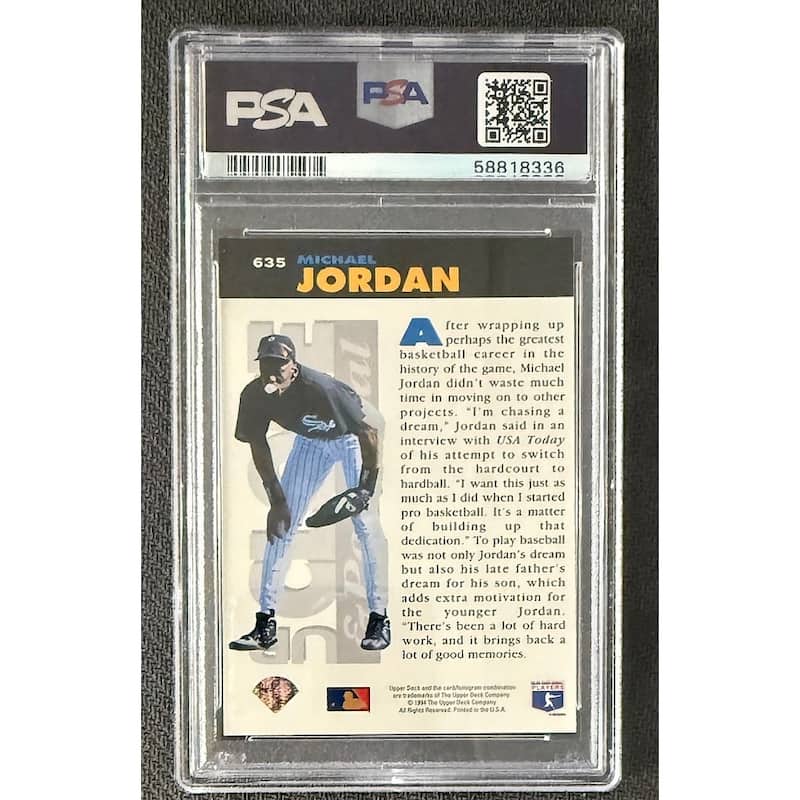 Michael Jordan 1994 Upper Deck Collectors Choice Basketball Card #635 PSA 10 - 8' x 11'
