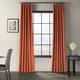 Exclusive Fabrics Signature Blackout Velvet Curtain (1 Panel) - 50 X 96 - Burnt Pumpkin