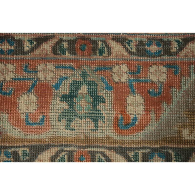 Hand Knotted Oriental 100% Wool Carpet Traditional Medallion Oranges & Rust Tabriz Area Rug - 6' 3'' X 4' 4''