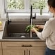 preview thumbnail 8 of 81, Karran Drop-In Quartz 33 in. 1-Hole 60/40 Double Bowl Kitchen Sink Kit