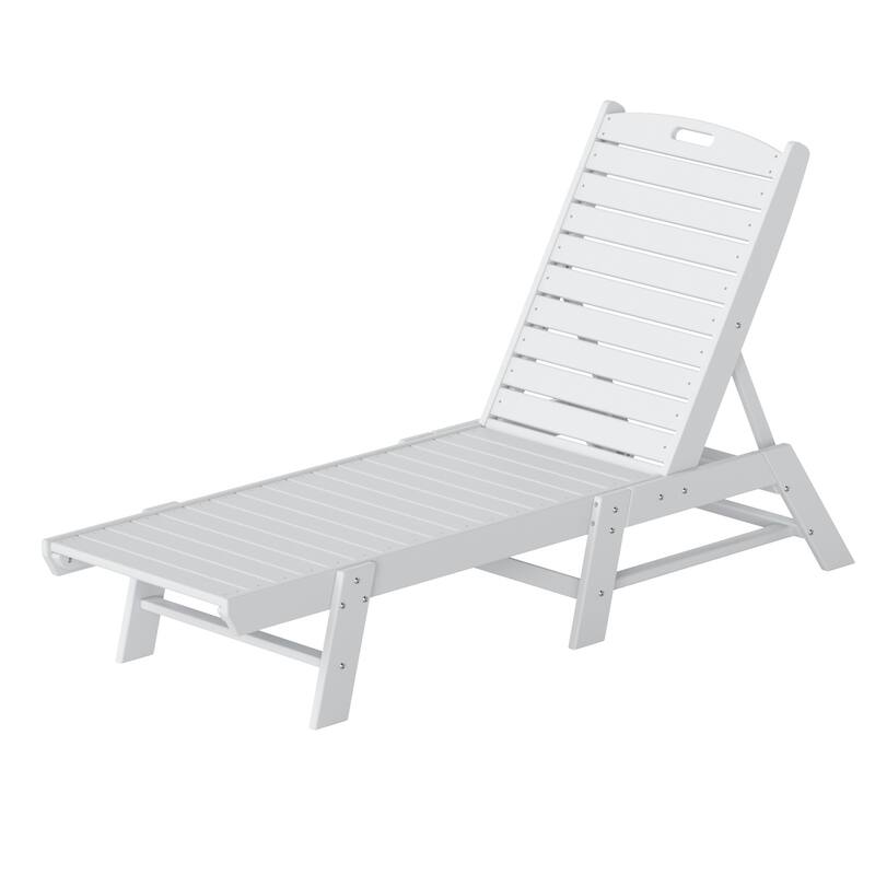 Laguna Hdpe All Weather Outdoor Patio Pool Reclining Armless Chaise Lounge