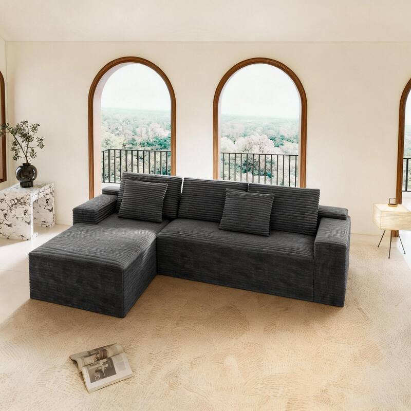 104.3" Cloud Sectional Couch with L-Shape Chaise,Modern Modular Sofa with Deep Seat, Upholstered Couches