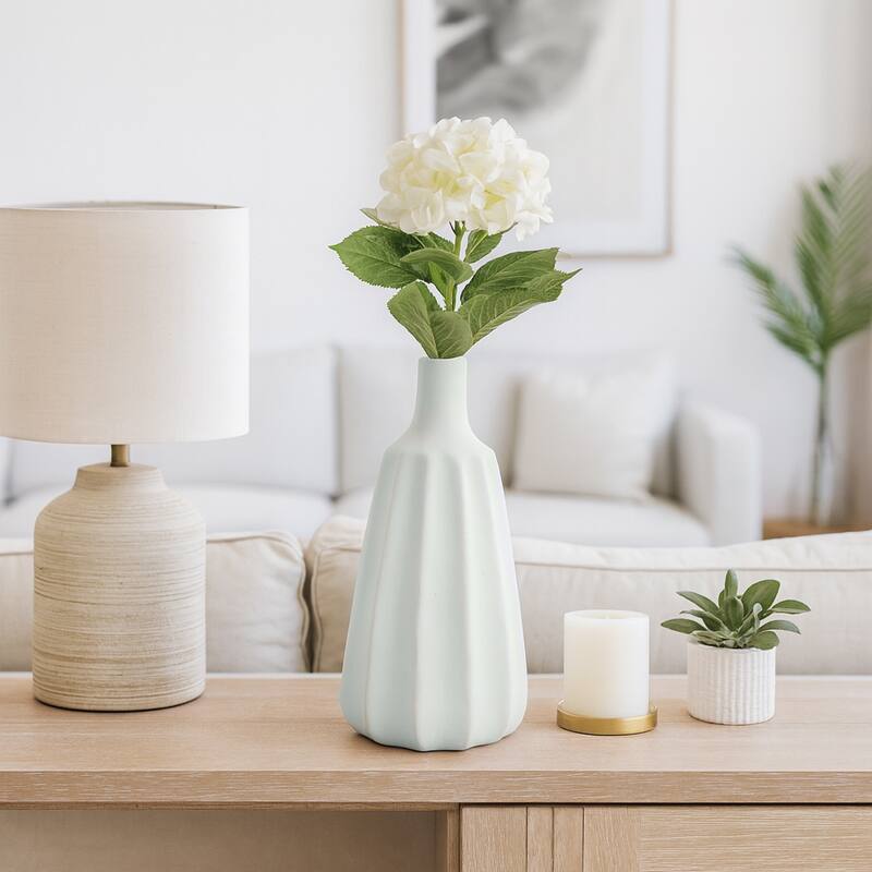 Ecomix Newbridge Fluted Decorative Vase - Teal