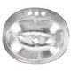 preview thumbnail 3 of 7, Seville Nickel 20" Oval Drop-In Bath Sink with Parisa Faucet Kit