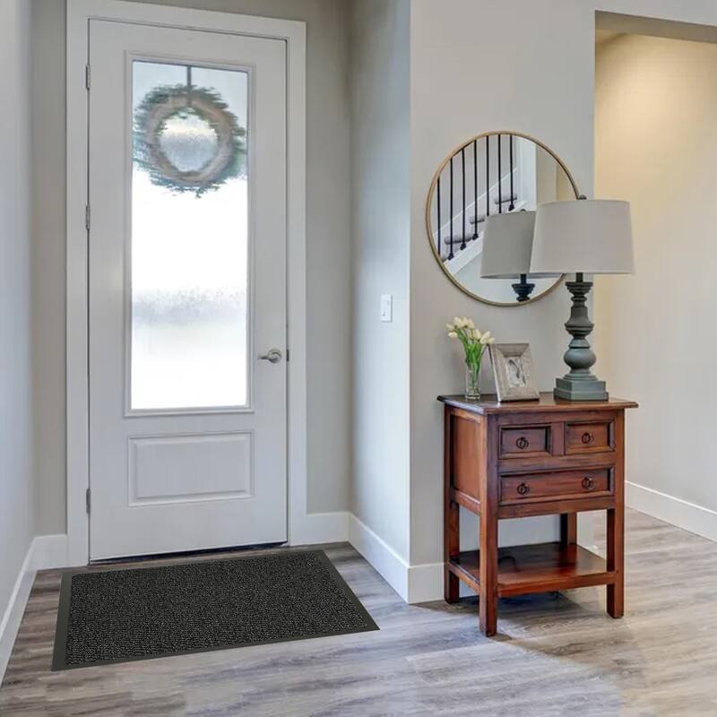 Lisa Heavy-Duty Non-Slip Rubber Door Mat for High Traffic Areas