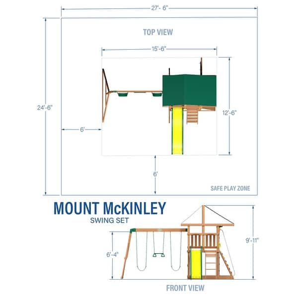 Backyard Discovery Mount McKinley All Cedar Wood Swing Set