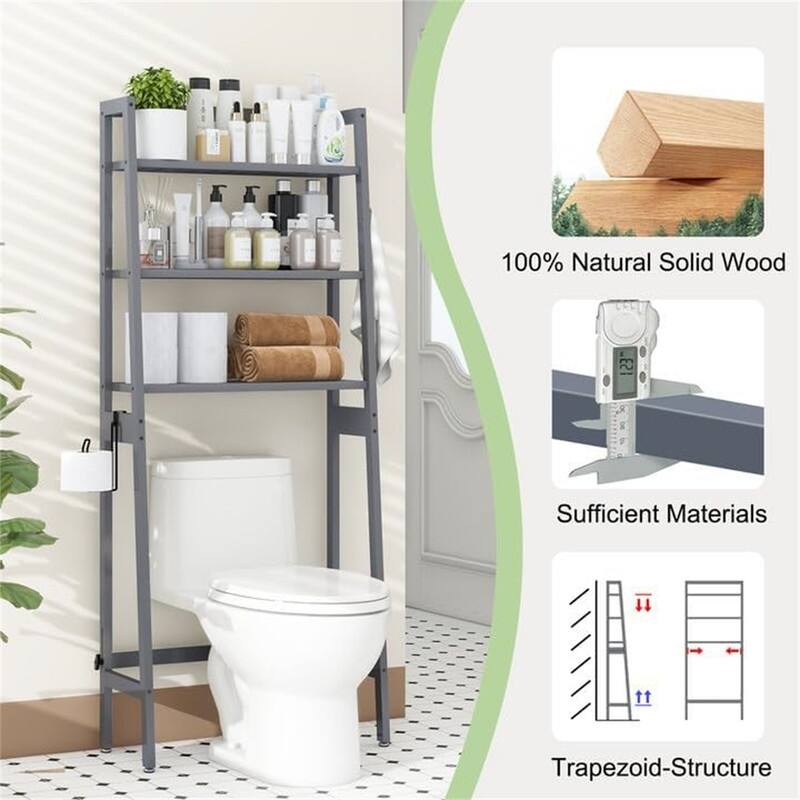 Over The Toilet Storage - 11.02"D x 25.59"W x 61.42"H