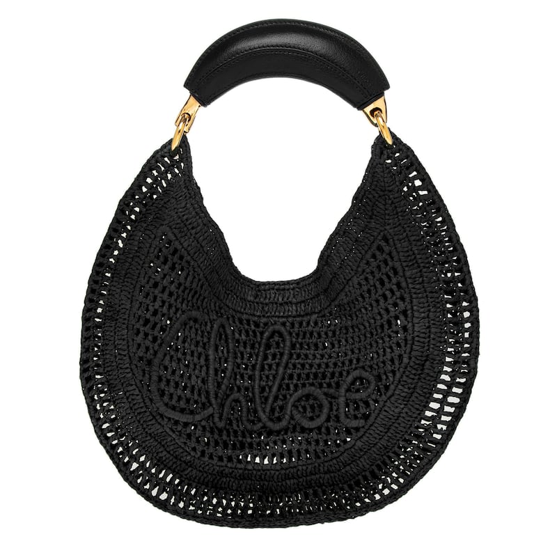 Chloe Summer Banana Hobo Bag - Black