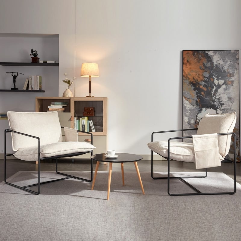 2 PCS Hanging Accent Chair,Lazy Sofa Chair wArm Pocket