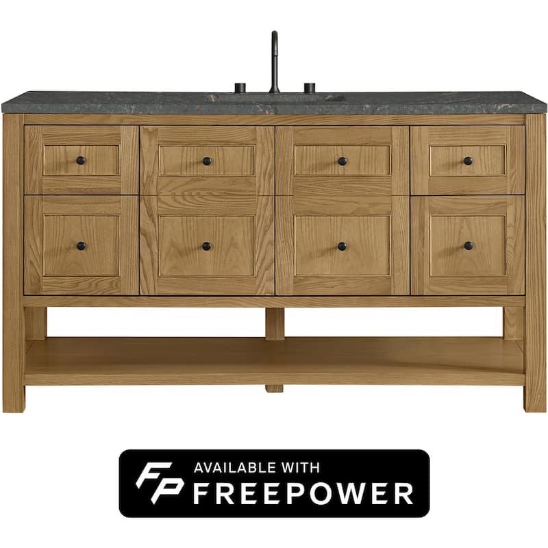 James Martin Vanities 330-V60S-FPBL Breckenridge 60" Free Standing - Light Natural Oak