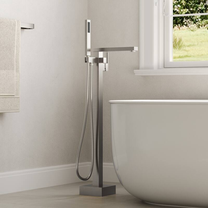 Single-Handle Claw Foot Freestanding Tub Faucet With Hand Shower