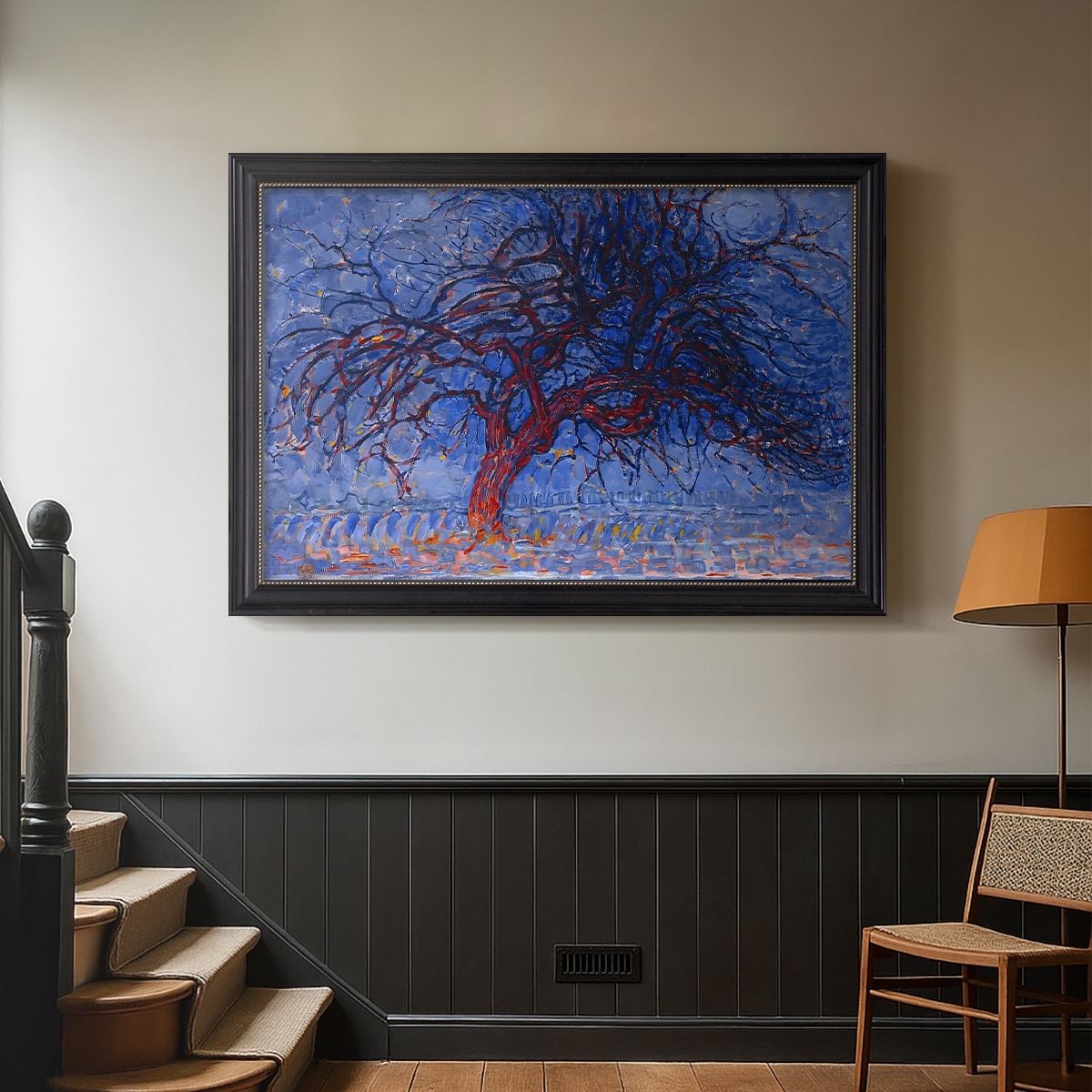The Red Tree 1909-Piet Mondrian-Custom Framed Canvas - Bed Bath