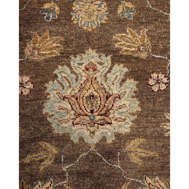 Oushak One-of-a-Kind Handmade Area Rug, Brown - 8' 2" x 9' 9"