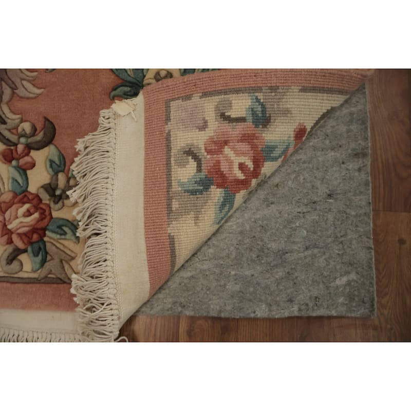 Hand Knotted Oriental 100% Wool Carpet Traditional Floral Oranges & Rust Art Deco Area Rug - 3' 2'' X 2' 0''