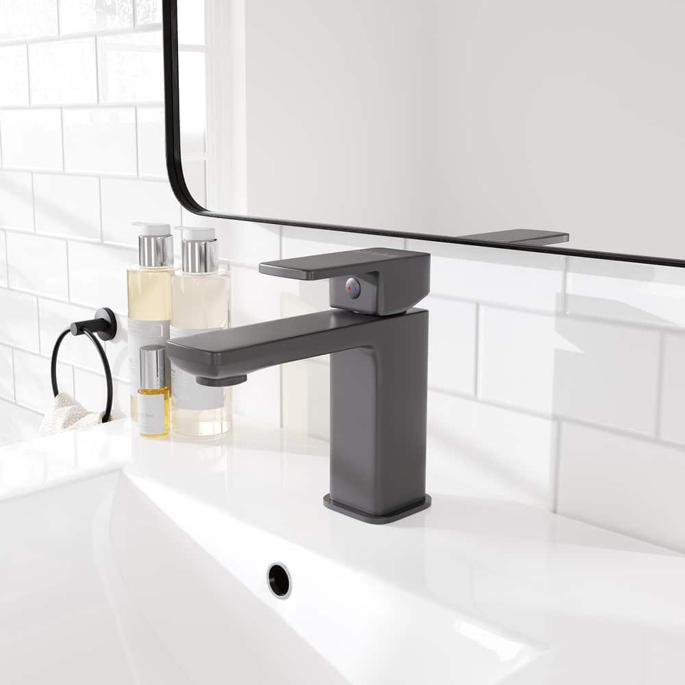 Eviva Lux Single-Handle Waterfall Single-Hole Bathroom Faucet with Deckplate Included