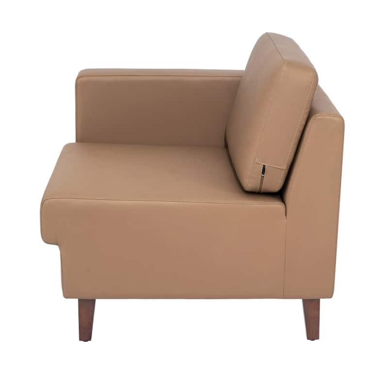 Commercial Modular Left Arm Chair with AC/USB/USB-C Chargers - 28.25"W x 31.5"D x 31.75"H