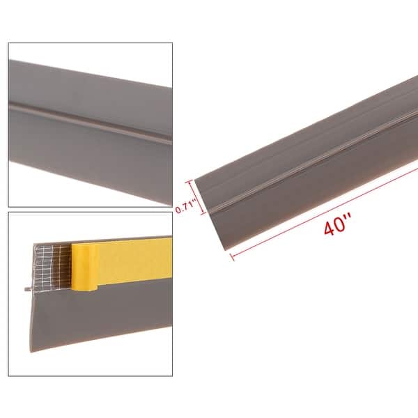 Shop Self Adhesive Door Bottom Sweep Brown Pvc 0 71 Inch Strip 40