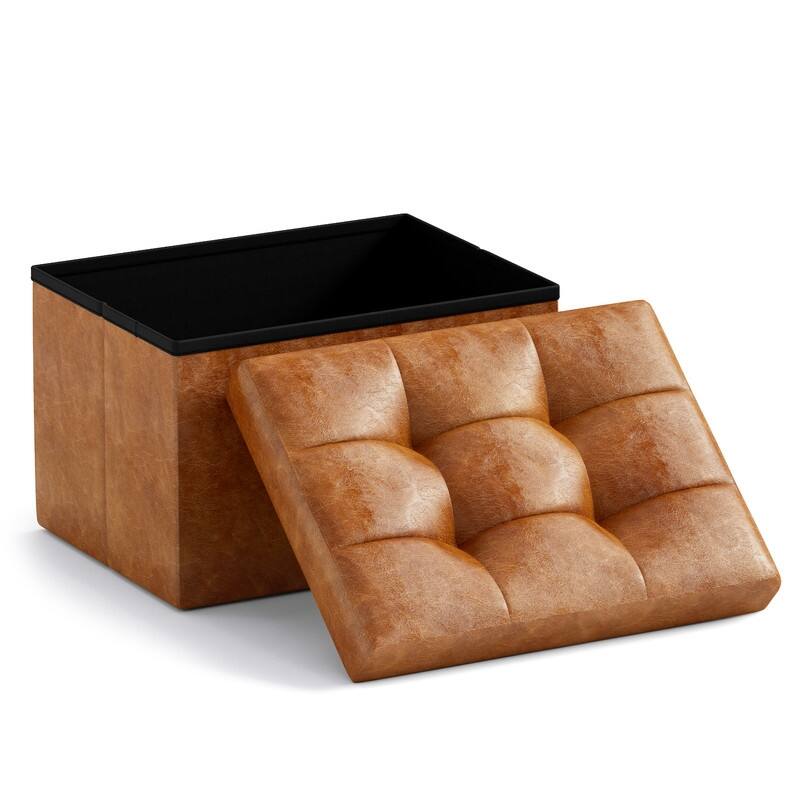 Small Foldable Rectangle Storage Ottoman