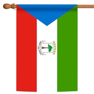 Green and Red Equatorial Guinea Outdoor House Flag 40