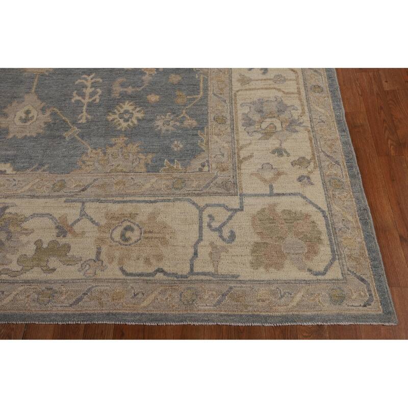 Floral Oushak Turkish Area Rug Handmade Wool Carpet - 8'1"x 9'10"